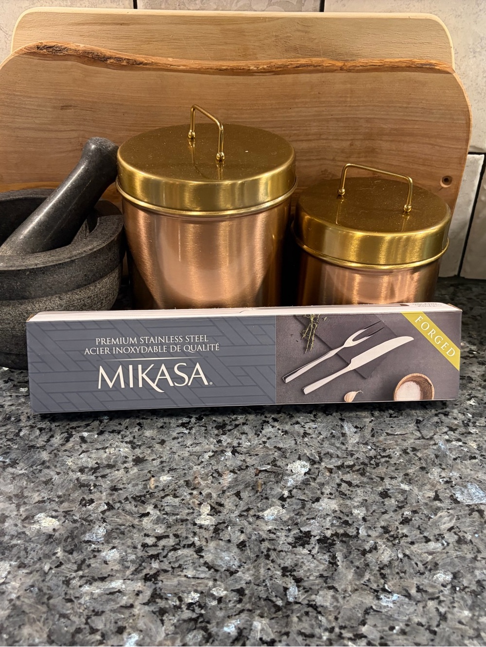 NWT Mikasa Forged 2-Piece Carving Set Knife & Fork Stainless Steel NIB